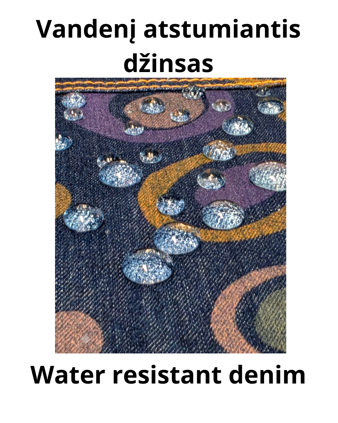Pirkinių maišelis margo džinso, sulankstomas, nedidelis