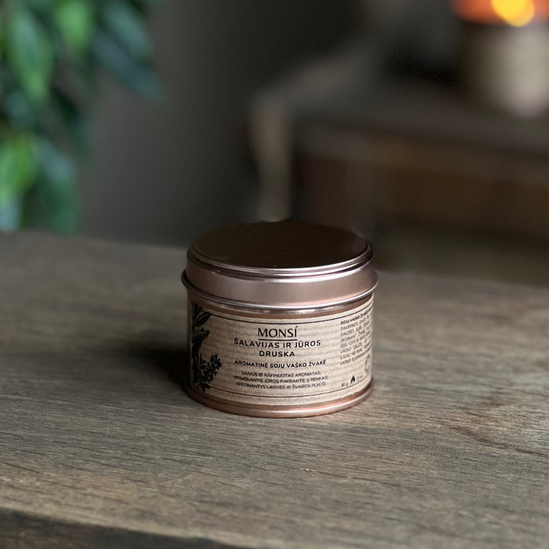 Žvakė 100ml. šalavijas ir jūros druska