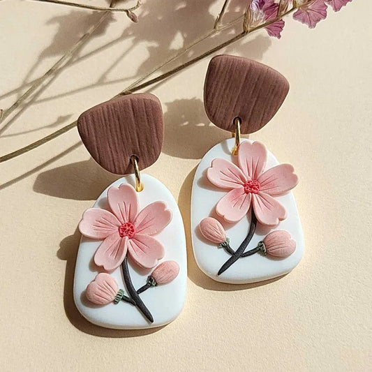 Rankų darbo auskarai Japoniška sakura