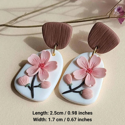 Rankų darbo auskarai Japoniška sakura